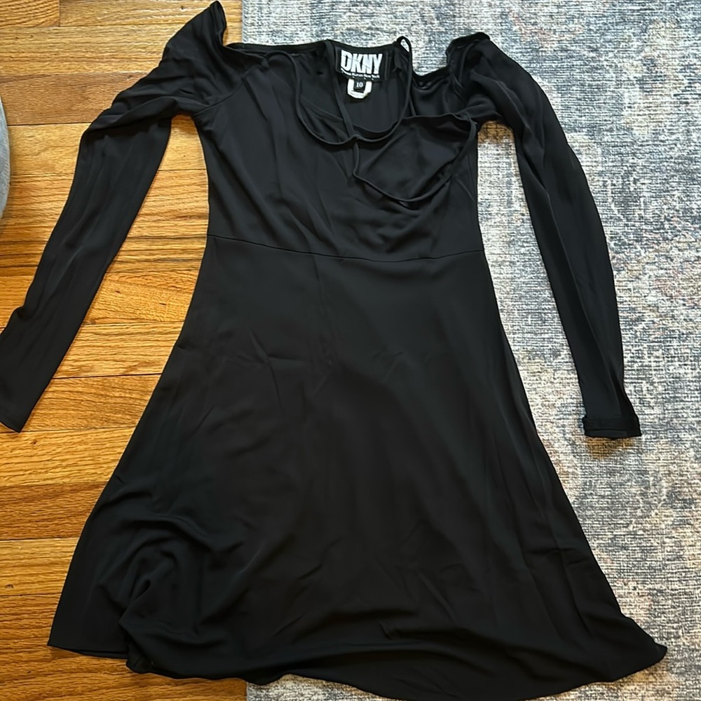 off the shoulder black dress